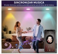 Foco LED Techo Empotrable‎ DUSKTEC  Alexa RGB y Blanco Neutro, 92mm, Inteligente Foco LED Interior Techo Bluetooth 230V, Cambia el Color, Luz 7W 2700K 660LM, Control de APP, Ojos de Buey de LED ( 4 Unidades ) - details 2