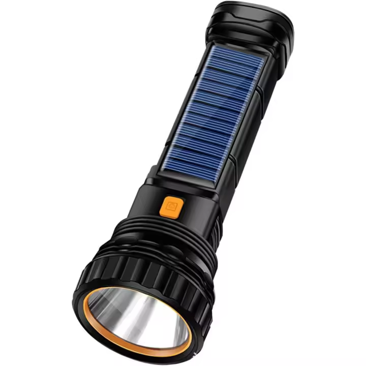 Linterna LED multifunción recargable con energía solar, de 1000 lúmenes, con luz estroboscópica de emergencia y batería de 1200 mAh (1 unidad) - 1