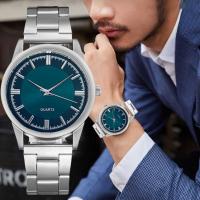 Reloj De Negocios Minimalista Para Hombres Cadena De Malla De Acero Inoxidable Estilo Casual Pulsera De Aluminio Calendario Relojes Hombres - details 0