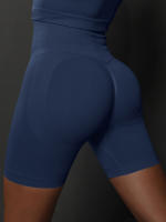 Shorts De Yoga Para Mujer Deporte Cortas De Cintura Alta Sin Costuras Para Gimnasio Y Ciclismo Elevador De Glúteos Fitness - details 63