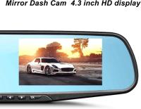 Cámara de tablero dual, Cámara de tablero con Espejo de 4,3 pulgadas 1080P HD Monitor de estacionamiento antideslabrante - details 3