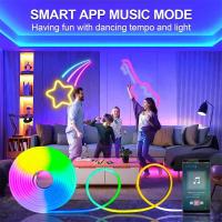 Tira De Luces LED Neón RGB Con Control Bluetooth Tubo Flexible Inteligente Para Cambio De Color Luz De Rope Para Interiores Hogar - details 5