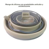 Kettle De Silicona 1.5L Con Manija Collapsible Para Camping Y Montañismo Con Fondo De Acero Inoxidable Taza De Agua Desplegable De 1L - details 8