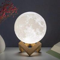 Lámpara De Mesa Creativa En Forma De Luna 8 Cm Regalo Para Niños Decoración Familiar Y De Dormitorio Con Características Asamblea Incluye Batería LR 44 - details 2