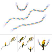 Juguete Para Aves De Compañía Mordedor De Algodón Colorido Para Periquitos Resistente Y Elástico Con Carril Para Colgar En Jaula - details 18