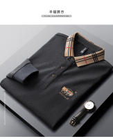 Camisa Polo De Lujo Para Hombre Con Bordado Estilo Casual Primavera Otoño Cuello Redondo Manga Larga Moda Negocios Paul - details 9