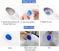 1 par de plantillas de gel para fascitis plantar, plantillas ortopédicas de gel para el talón, plantillas para el dolor de talón, espolón óseo y dolor de Aquiles, cuidado de los pies - details 2