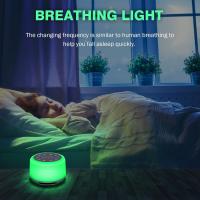 Máquina de sonido para dormir 24 tipos de sonido natural calmante 7 tipos de luces respiratorias de color y luces nocturnas con función de memoria de cronómetro recargable máquina portátil de ruido blanco adecuada para bebés, niños y adultos - details 3