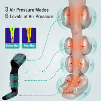 Masajeador De Piernas Pressotherapy Recargable 2000mah Con Almohadillas De Aire Para Túnel Y Pielón Dispositivo De Masaje Para Relaxación Muscular Y Alivio Del Dolor - details 1