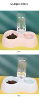 Tazón Para Gatos Con Agua Automática Y Recarga Anti-Derrame Doble Tazón De Alimentos Y Agua Para Mascotas Material Plástico Forma Cuadrada - details 4