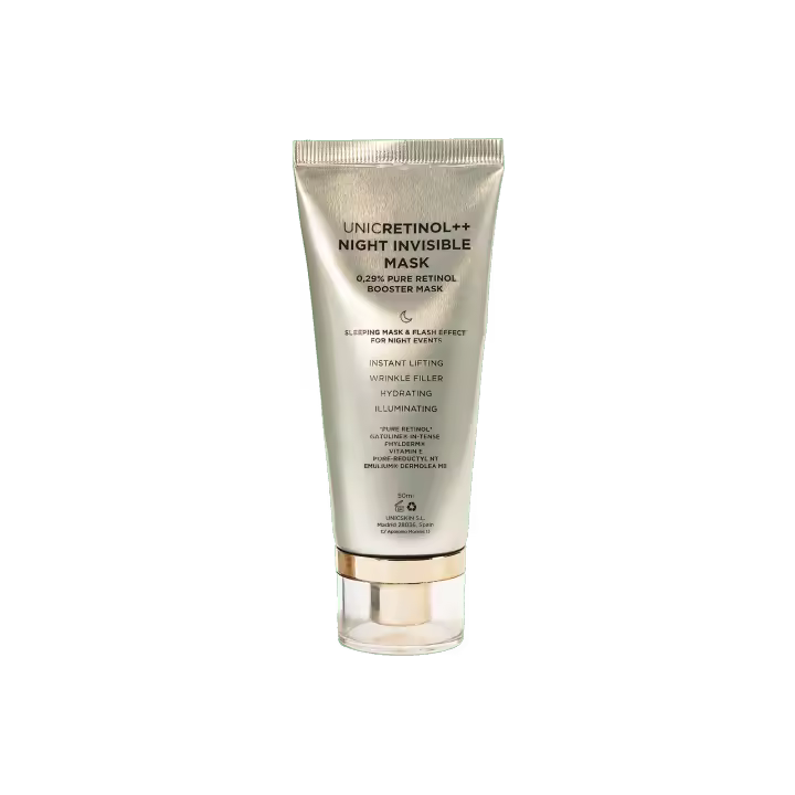 UNICSKIN - UNICRETINOL++ INVISIBLE NIGHT MASK Mascarilla Facial de Retinol Puro: Tratamiento Antiedad Nocturno & Efecto Flash para eventos. - 1