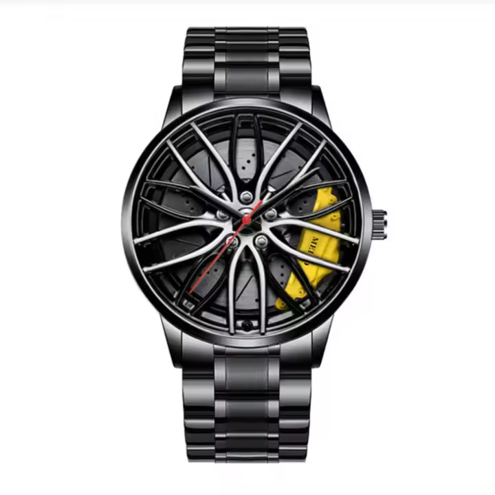 Reloj Deportivo De Moda Para Hombres Reloj De Pulsera De Cuarzo Impermeable Con Correa De Acero Inoxidable Reloj Creativo Para Casual - 1