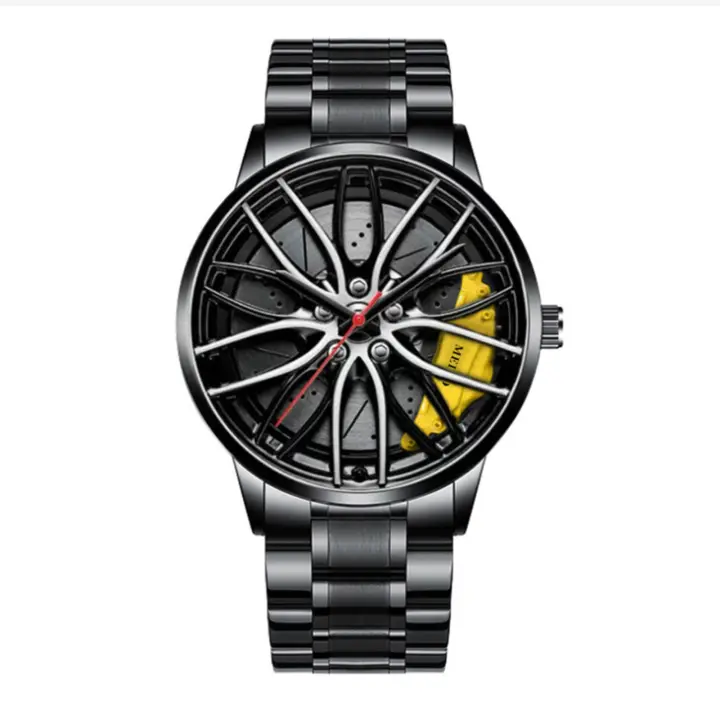 Reloj Deportivo De Moda Para Hombres Reloj De Pulsera De Cuarzo Impermeable Con Correa De Acero Inoxidable Reloj Creativo Para Casual - 1