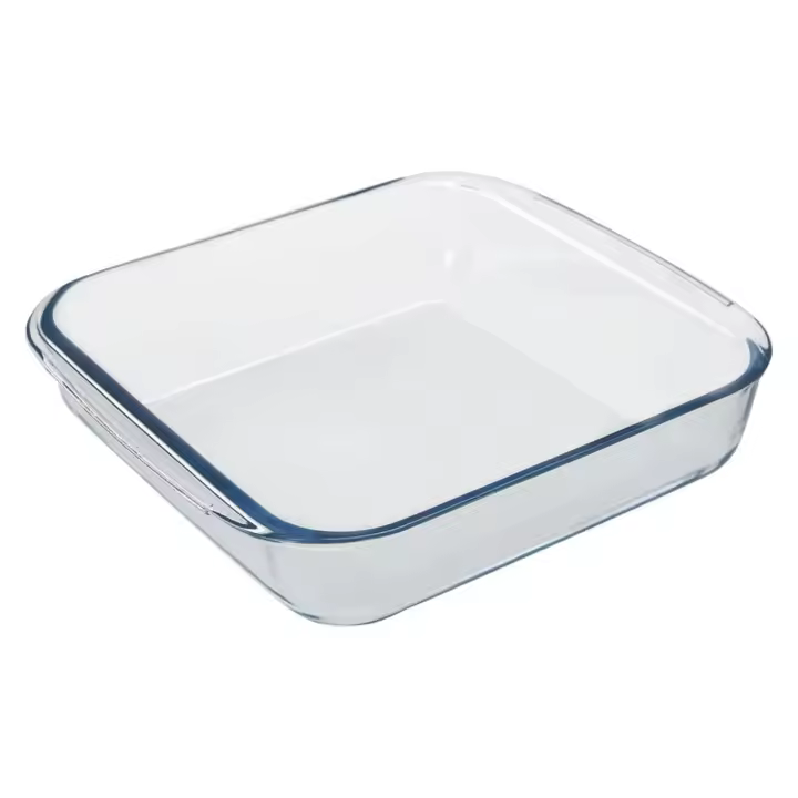 Fuente Horno Cristal Borosilicato Cuadrada 1,1L. 20,7x20,7 cm. Ideal Meclas, Ensaladas, Postres, Cocina, Resposteria. Libre BPA - 1