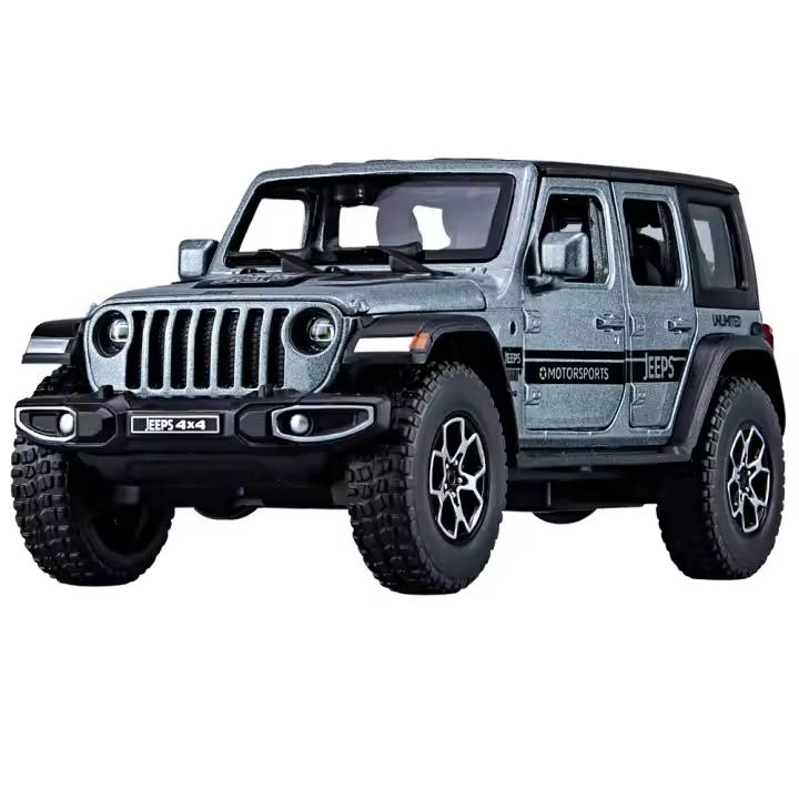 Coche De Juguete Wrangler 4X4 a Escala 1/32 Con 6 Puertas Abatibles Luz Y Sonido Aleación De Zinc Y Aluminio Regalo De Navidad Para Niños - 1