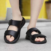Zapatillas De Hombre Para Exterior En Cuero Ligero Flip-flops Verano Casual Playa Sandalias Hombre Plataforma Antideslizante Cómodas Clásicas - details 15