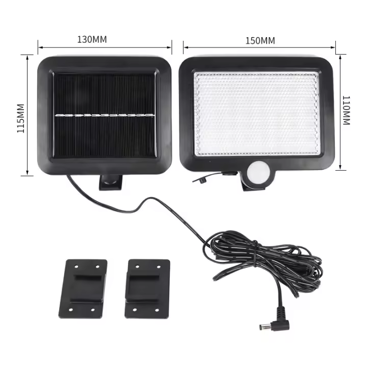 Lámpara Solar Colgante Split Con 1 Panel Y Control Remoto Para Camping Y Jardín Fuente De Energía LED Material ABS - 1