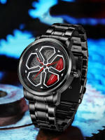 Reloj De Cuarzo Para Hombre NS Cuatro Hojas De Clover Diseño Creativo Casual Correa De Acero Inoxidable Resistente Al Agua - details 3