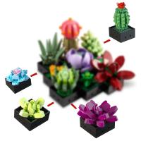 Kit De Bloques De Construcción Para Plantas De Suculentas 682PCS Set De Decoraciones De Escritorio Juguete Para Niñas Regalo De Navidad Incluye Plantas En Macetas - details 1