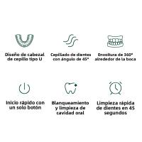 Cepillo De Dientes Eléctrico En Forma De U Ultrasonido 360 Grados Para Adultos Cepillo De Silicona Automático Blanqueador - details 6