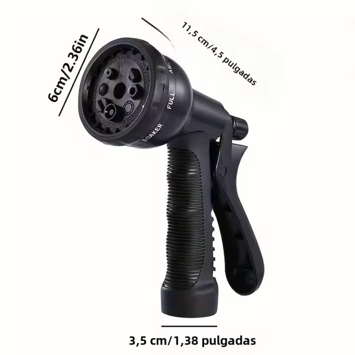 Pistola De Riego Jardín Estándar Americano 3/4 Multifuncional Para Lavar Coche Y Riego Jardín Cabezal De Ducha Para El Hogar - 1