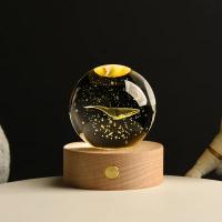 Lámpara De Noche De Cristal 3D De 6cm Planetario Solar Sistematizador Grabado Por Láser Decoración Para Escritorio Regalo De Cumpleaños Astronomía - details 13