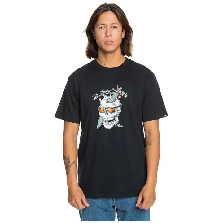 Camisetas marca Quiksilver modelo Eqyzt07674-Kvj0 para hombre en color negro - 1