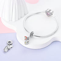 Colgante De Serie Trabajo Y Carrera En Color Plata Para Pulsera Pandora DIY Joyería Para Mujer Zirconia Metálica De Plata - details 63