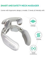Masajeador De Cuello Con 4 Cabezas Máquina De Calor Y Vibración Luz Respiratoria Protección Del Cuello Máquina De Compresión Térmica Para La Columna Cervical - details 9