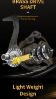 GW Carrete De Pesca De Alta Performance En Metal Con Fuerza De Frenado De 10KG Diseño Ligero Para Oceanos Rios Lagos Y Montañas - details 3