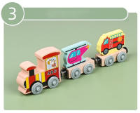 Juguetes De Tren De Madera Magnéticos Montessori Para Niños Set De Aprendizaje Temprano Con Animales Frutas Y Colores Juguete Educativo Para El Desarrollo Cognitivo - details 19