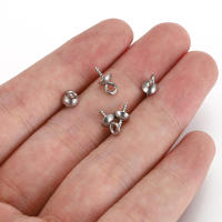 50pcs Pinzas De Acero Inoxidable Para Colgantes Y Encantos Capas De Bolas Perforadas Conector Para Joyería DIY - details 8