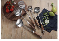 Conjunto De Utensilios De Cocina Leeseph 304 Acero Inoxidable Tamizante Cuchara De Sopa Y Servidor De Pasta Tres Piezas Herramientas Ecológicas Para Cocina - details 12