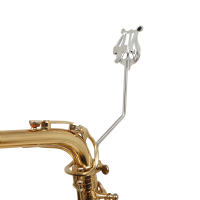Soporte Duradero Para Partituras De Saxofón Alto Portátil Accesorio De Música Para Instrumentos De Viento Material De Hierro Metálico Color Plateado - details 1