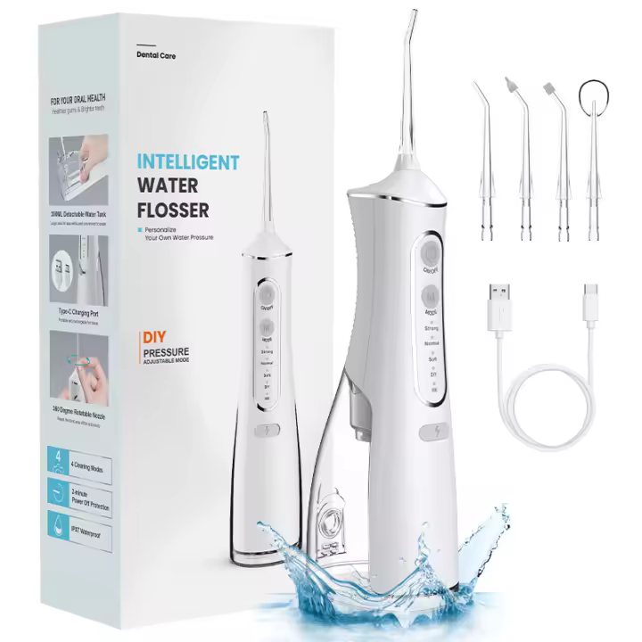 Irrigador Bucal Profesional Limpieza Dental - Irrigador Limpieza Dental, with 4 Boquillas 4 Modos, IPX7 Impermeable - 1