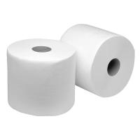 Papel secamanos (1 k POR ROLLO, 510 servicios) absorbente papel cocina, industrial, celulosa blanco 2 capas, laminado Cisent - details 2