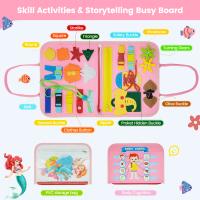 Juguete Montessori De Actividades Sensoriales Para Niños Busy Board Educativo Preescolar Fomenta Los Primeros Habilidades De Aprendizaje Y Motricidad Finas Edad Recomendada 3-6 Años - details 22