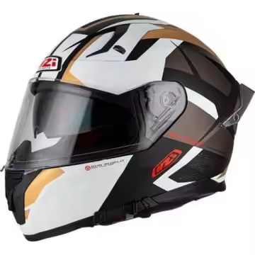 Casco Integral NZI Go Rider Stream Trident negro dorado - 1