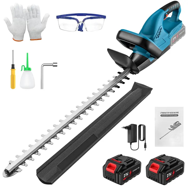 Cortasetos eléctrico de 2500W sin escobillas , cortacésped de 15000 RPM, podadora de setos para paisajismo de jardín, herramienta para batería de 18V-21V - 1