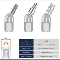 Conector De Pistoleta De Pulverización Universal 360 Grados Conexiones Rápidas Estilo Europeo Unión Rápida Hembra Tubo Aire Unión Rápida - details 6