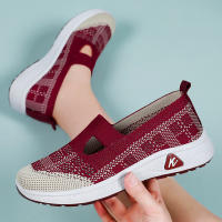 Zapatillas De Mujer Transpirables Y Suaves Para Verano Diseño Moda Suela De PVC Tacón Bajo Cómodo Zapatos Slip-On Fabricado Con Malla - details 5