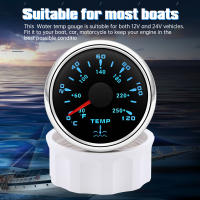 Medidor De Temperatura Del Agua Impermeable 52MM Con Retroiluminación De 7 Colores Para Coche Barco Motocicleta Accesorios De Rallar - details 7