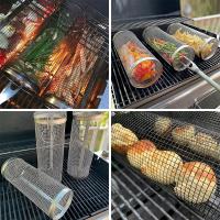 Cesta De Barbacoa En Acero Inoxidable Con Red De Alambre Para Asado Al Aire Libre Cesta De Grill Portátil Para Camping Funciona Como Relleno De 3-5 Personas - details 4