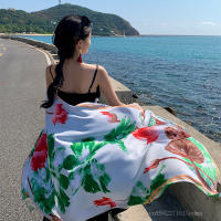 Bufanda De Playa Bohemia Para Mujer Pashmina Floral Estilo Fashion Verano Hijab Envoltura Echarpe Decorativa Polyester Sin Costuras - details 13