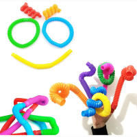 Juguete Sensorial Interactivo Para Niños Y Adultos 6Pcs Tubos Pop Retráctiles De Color Alivio De Estrés Y Ansiedad Juguete Divertido Para Padres E Hijos - details 4
