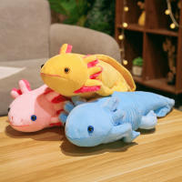 Muñeco De Peluche De Salamandra De 45cm Simulación De Dinosaurio Ambystoma Muñeco De Peluche Kawaii Axolotl Regalo Para Niños - details 4