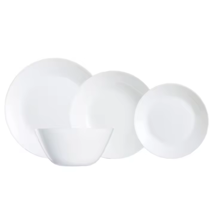 Luminarc Vajilla Zelie Opal 19 Piezas - 6 Personas Blanco Brillo - 1