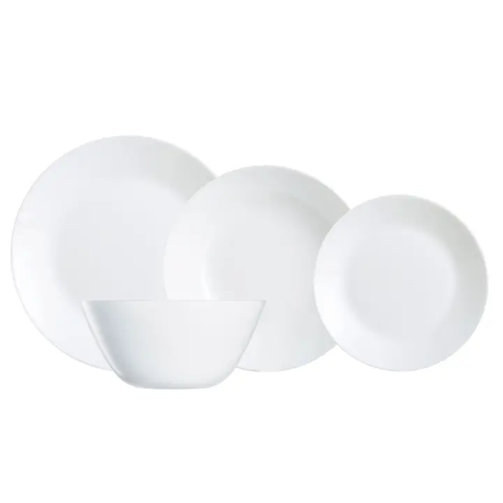 Luminarc Vajilla Zelie Opal 19 Piezas - 6 Personas Blanco Brillo - 1