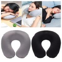 Almohada De Cuello U Inflable De Espuma De Memoria Para Alivio De Fatiga Ideal Para Viajes Y Descanso Cabeza Soporte Cómodo Almohadón - details 1