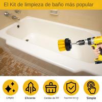 Kit De 5 Piezas De Cepillo Eléctrico Para Broca Multipropósito Set De Accesorios De Limpieza Con Conector De Paja De Níquel Para Limpieza Doméstica - details 3